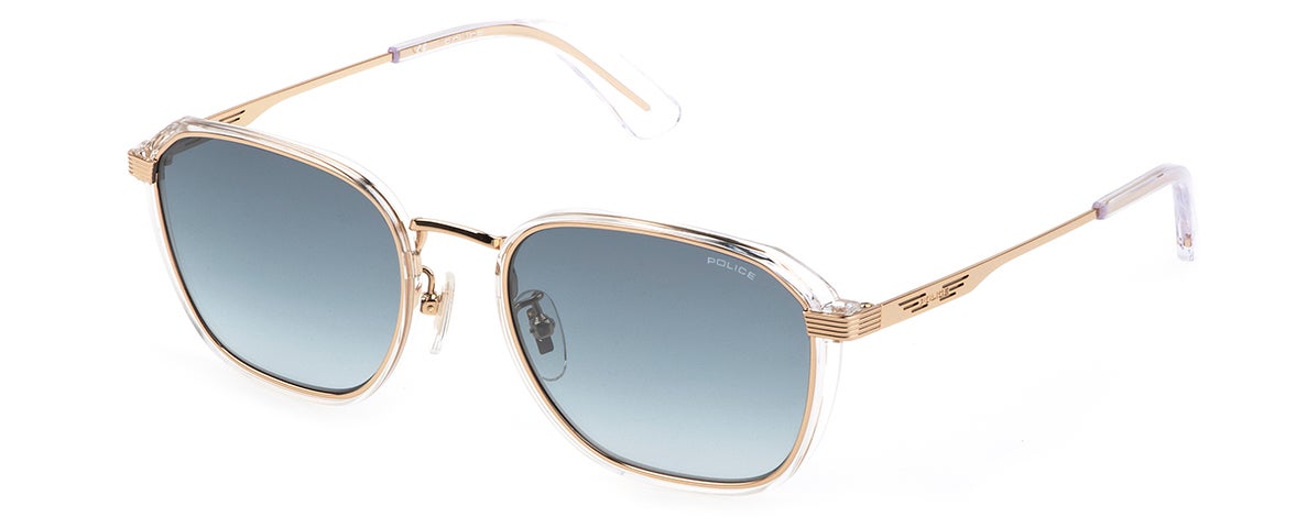 Police SPLD46 0300 Men's Sunglasses Clear Size 53